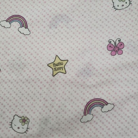 Hello Kitty Vintage Y2K Pink White Mushroom Rainbow 2 Standard Pillowcases - Picture 3 of 3